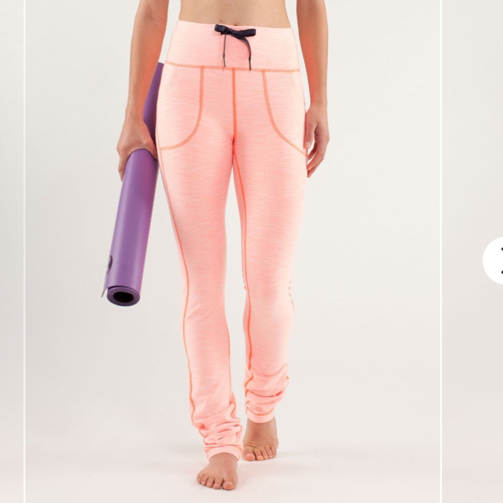 Lululemon Skinny Will Pant Lite Flare Peach Pink Coral